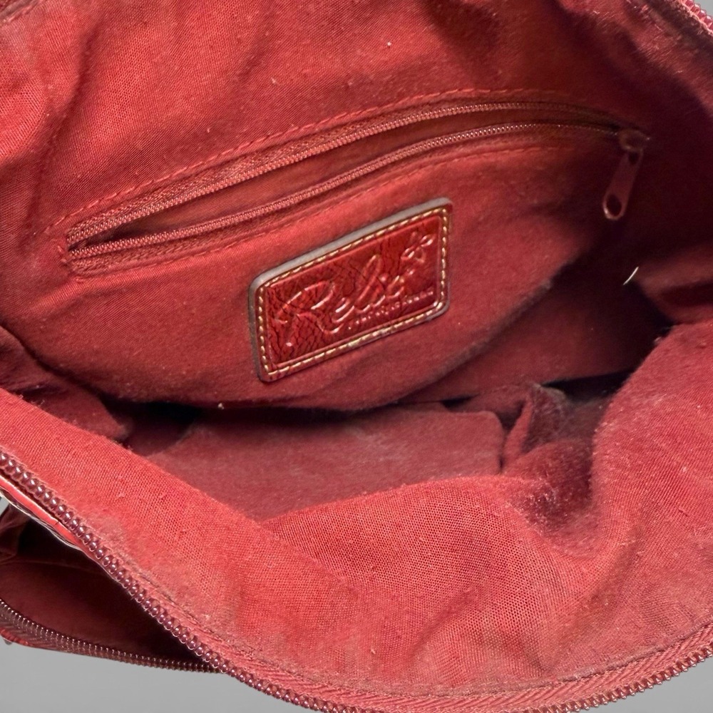 RELIC  Maroon Burgundy Faux Leather Crossbody Shoulder‎ Bag Adjustable Strap - Picture 9 of 10